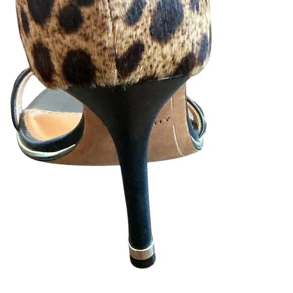 New GIVENCHY Nadia Leopard Sandals Pony Hair Ankle Strap Stiletto Heels Size 39 - Picture 15 of 16